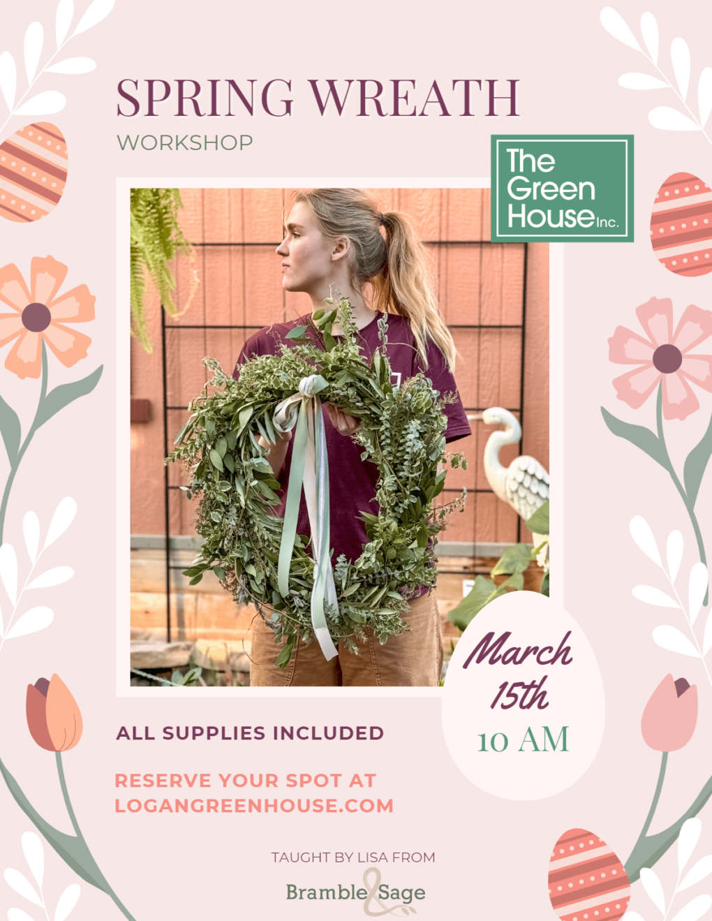 Spring Wreath Workshop - March 15th