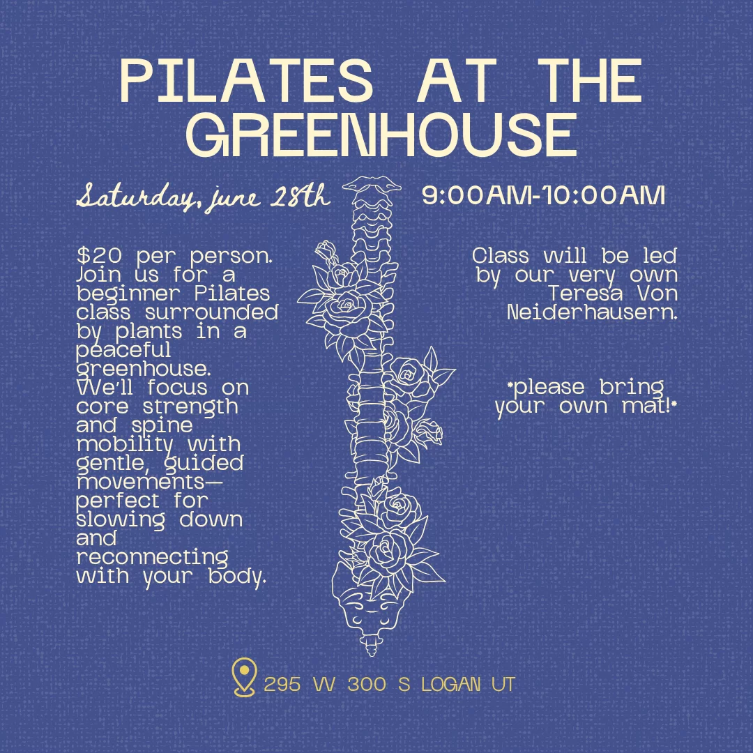 Pilates at The Greenhouse - June 28th