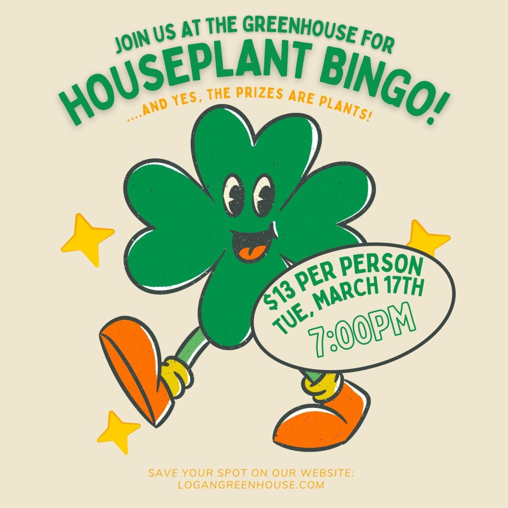 Houseplant Bingo | Tuesday, March 17th