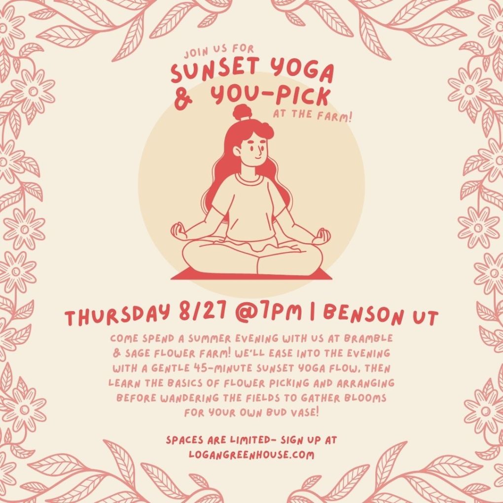 Sunset Yoga & You-Pick @ The Flower Farm - August 27th